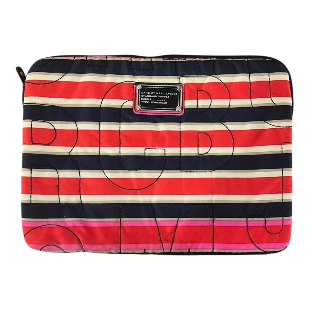 . Marc By Marc Jacob’s iPad/laptop Women’s Spell Out bag Multi Color Nylon